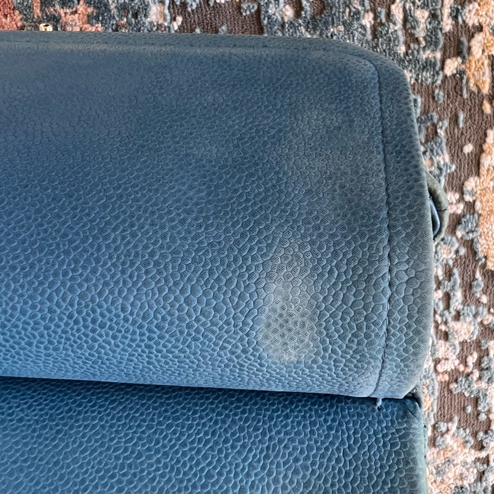 Chanel Caviar Jumbo double flap blue - Picture 13 of 16